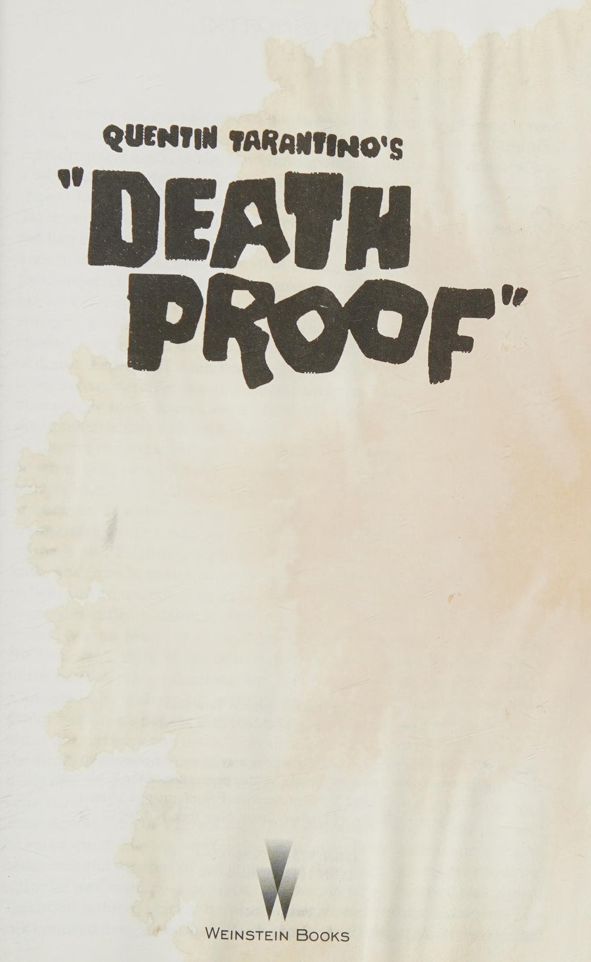 Death Proof: A Screenplay