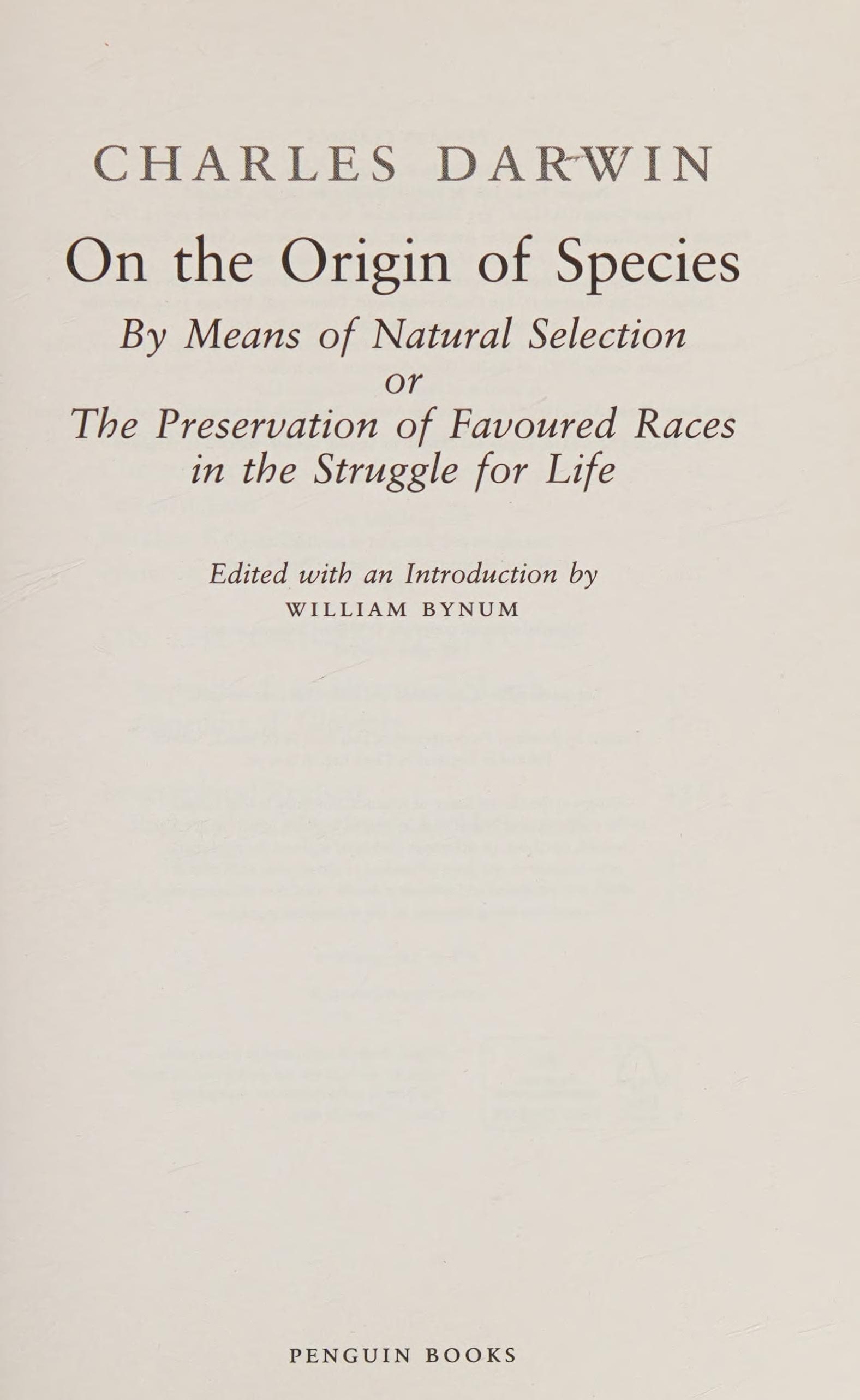 On the Origin of Species