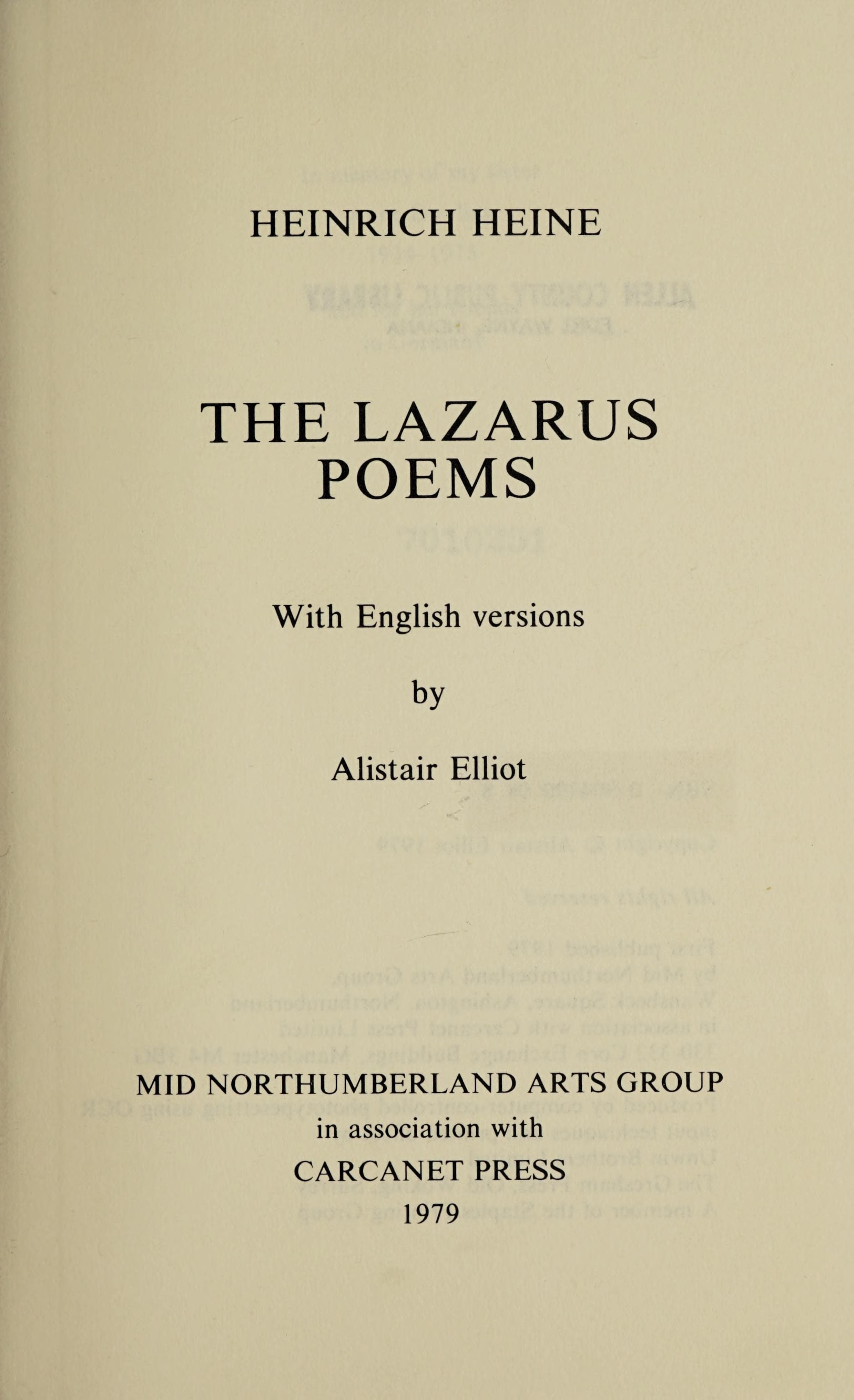 The Lazarus Poems